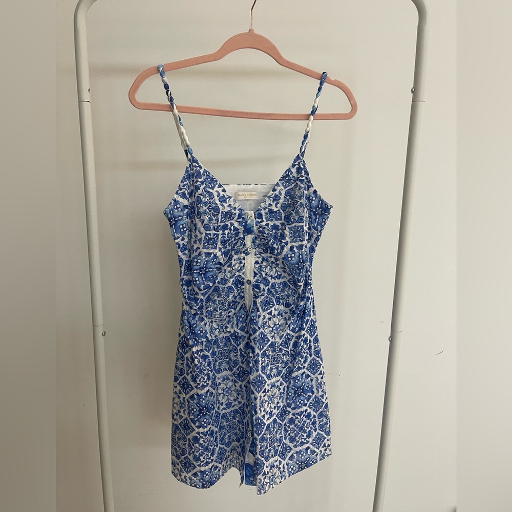 Ramy Brook Blue and White Mini Dress